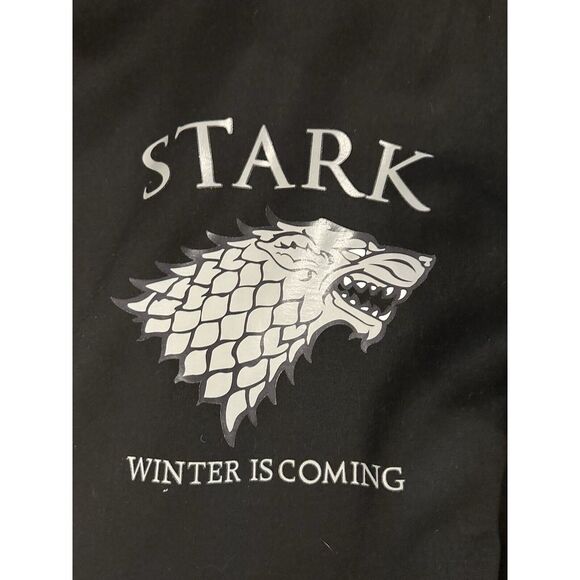 Game of Thrones House Stark Wolf LOGO Men 2XL Winter Hoodie Coat Sweater Jacket - Picture 7 of 12